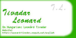 tivadar leonard business card